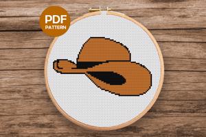 Cowboy Hat Cross Stitch Pattern
