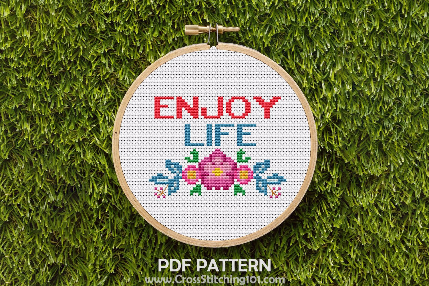 Enjoy Life Cross Stitch Pattern