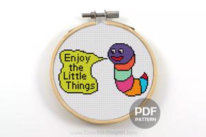Enjoy The Little Things Cross Stitch PDF