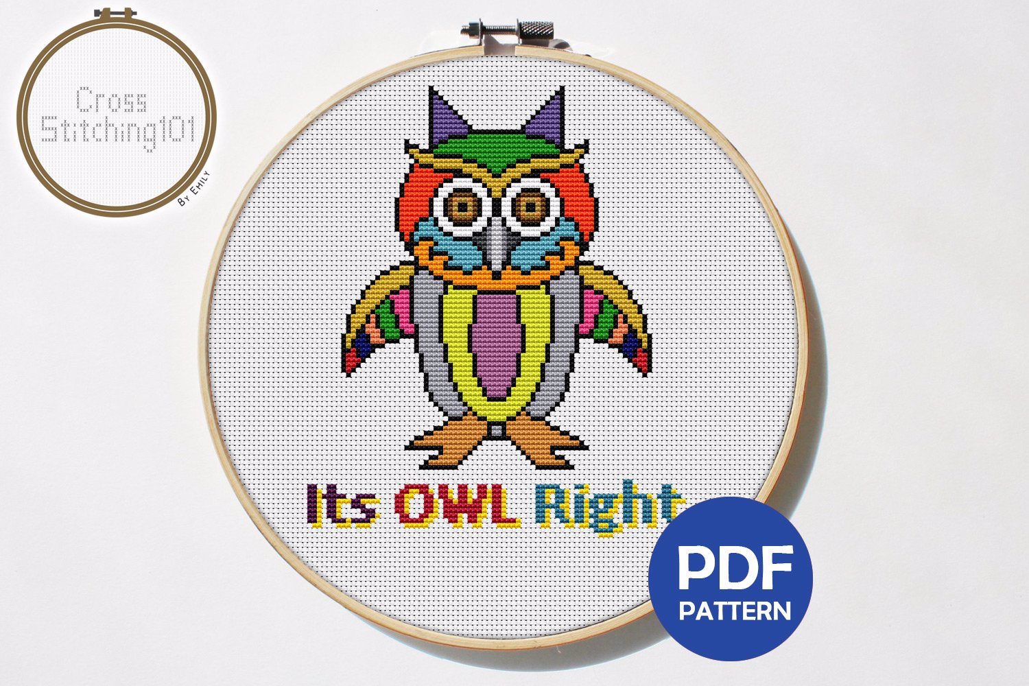 It's Owl Right Cross Stitch PDF
