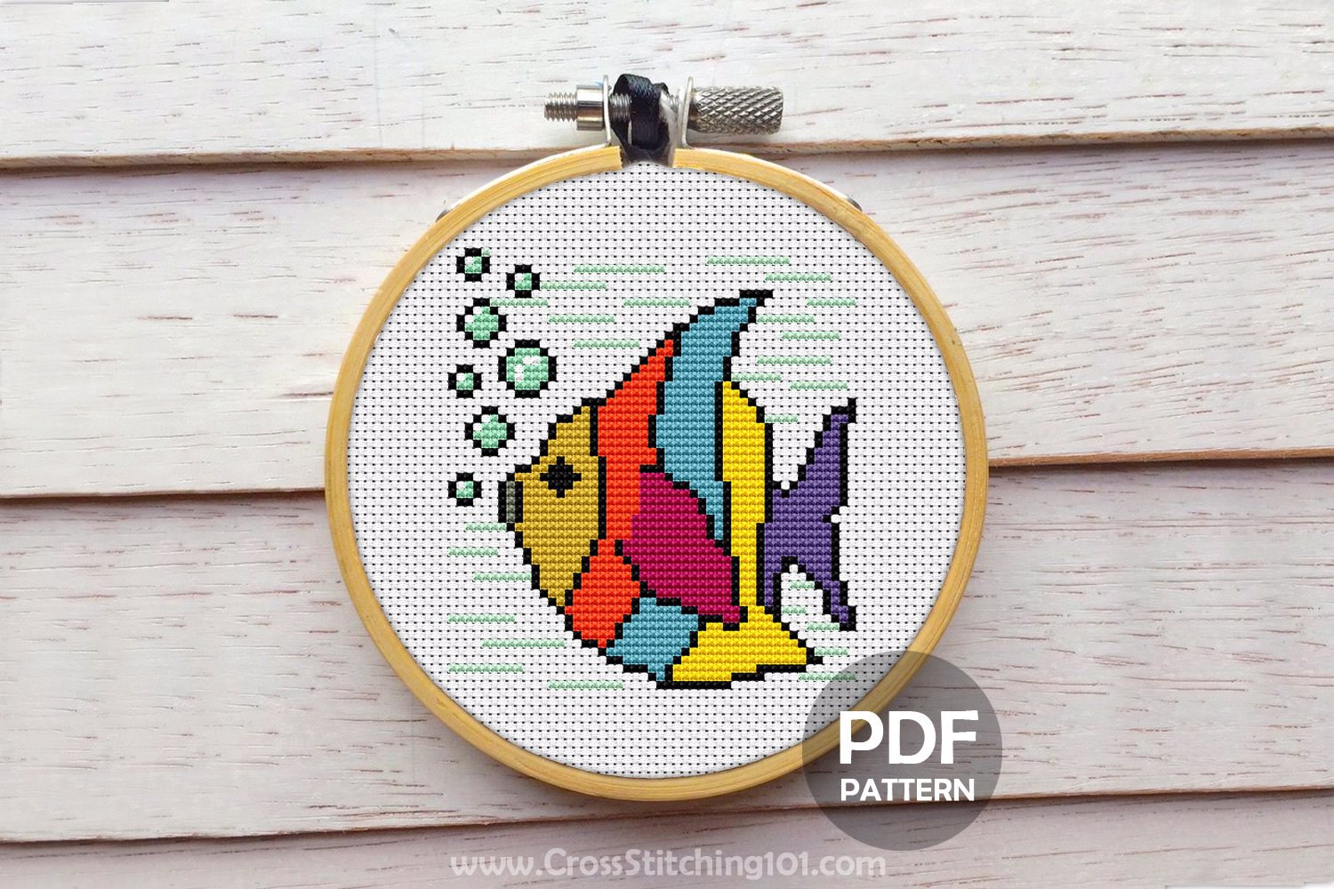 Cartoon Fish Cross Stitch PDF