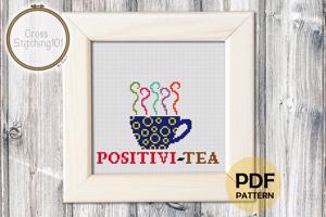 Positivi-Tea Cross Stitch Chart