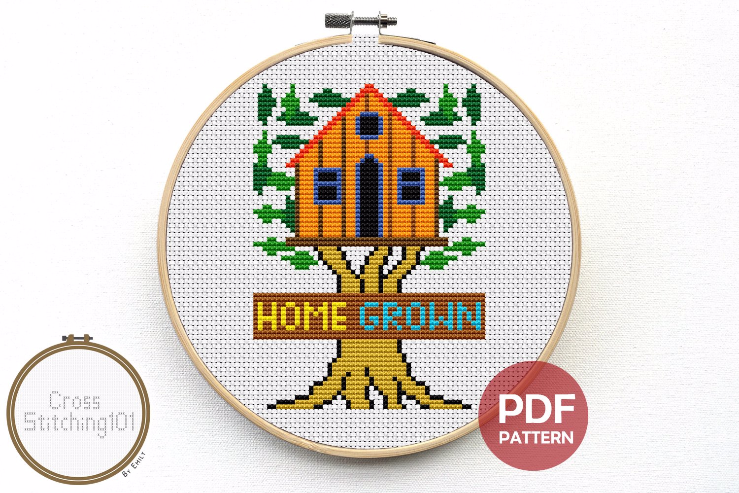 Home Grown Cross Stitch Design